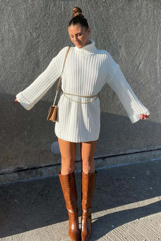Casual Knit Turtleneck Sweater