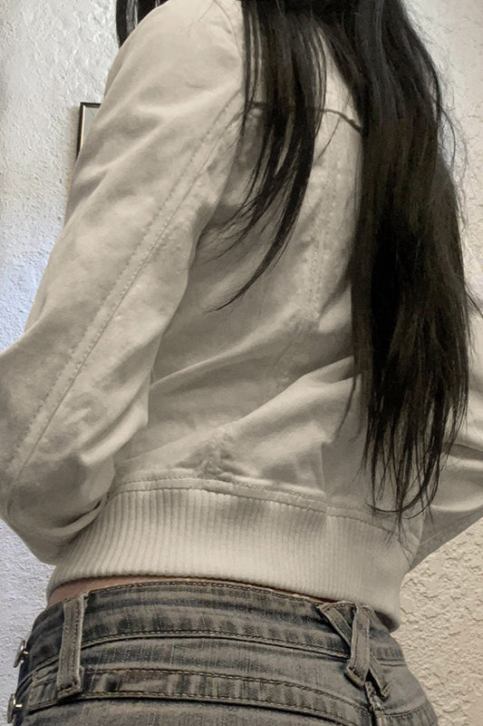 Casual Turn-Down Collar Short Jacket