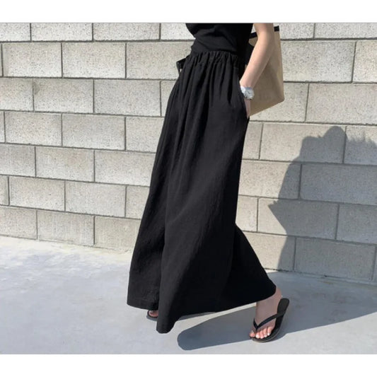 Long Skirts Women Denim Skirt Frayed Streetwear High Waisted Jeans Maxi Mujer Spring Summer Skirt