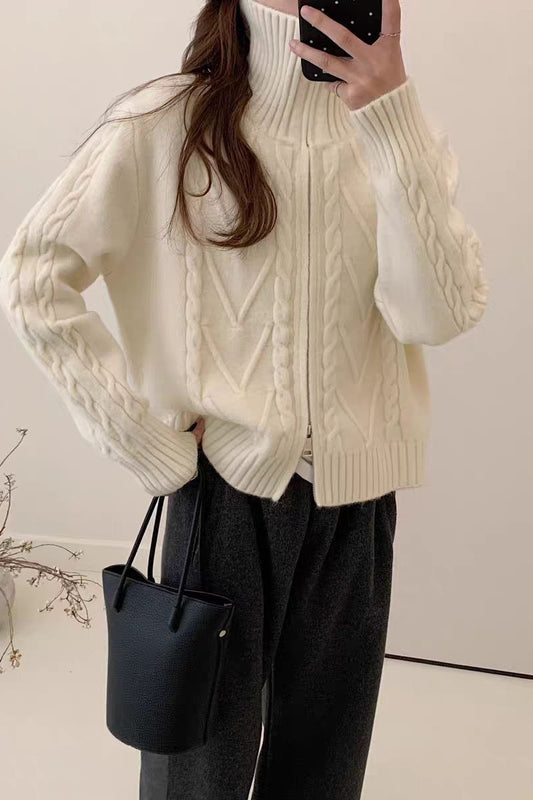 Turtleneck Cable Knit Sweater