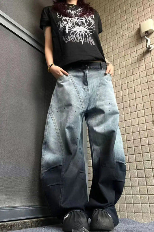 Unisex Gradient Streetwear Jeans