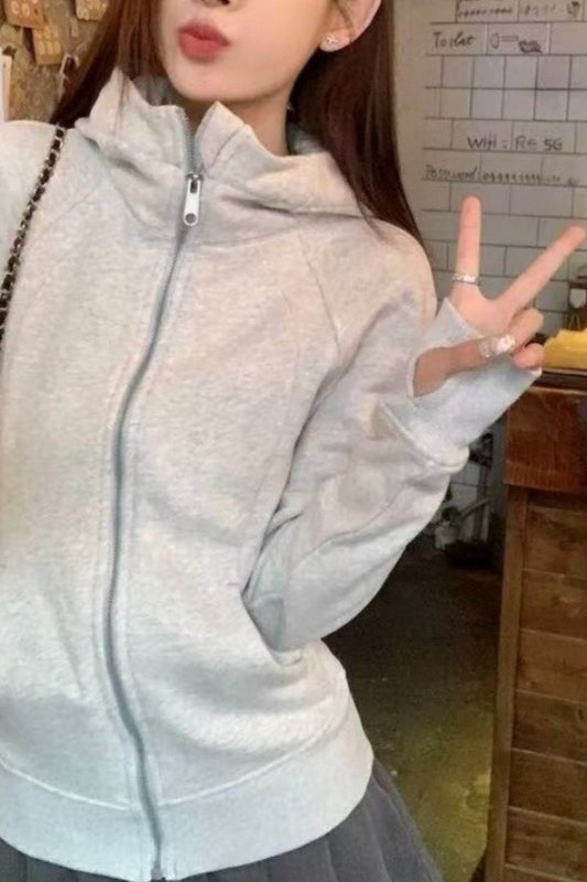 Solid Pullover Basic Hoodie