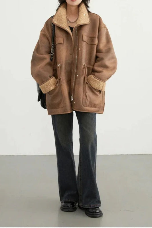 Reversible Stand Collar Puffer Jacket