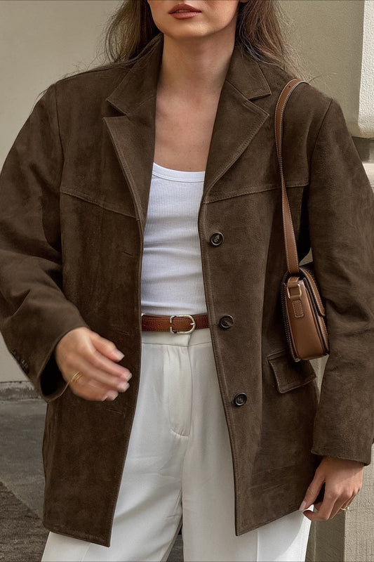 Relaxed Single Breasted Longline Blazer