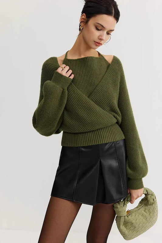 Chic Layered Style Knit Sweater