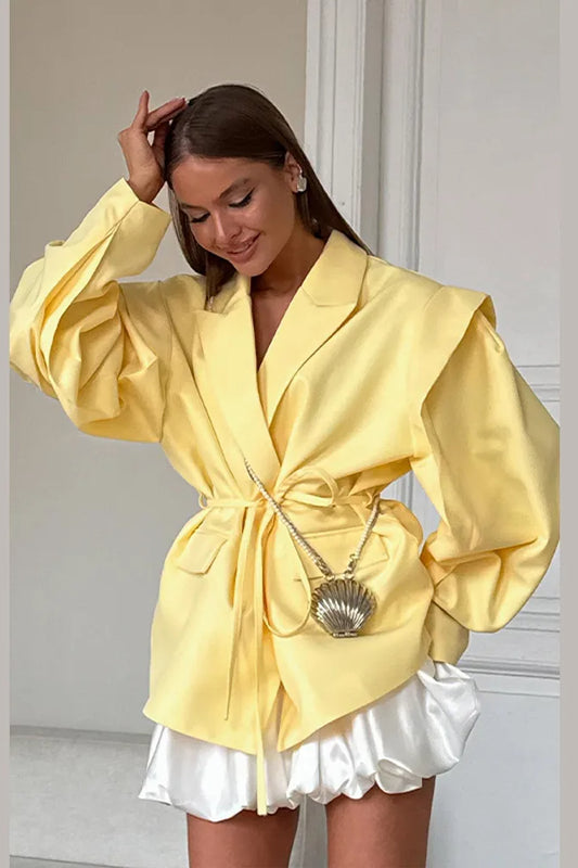 Elegant Turn-down Collar Blazer