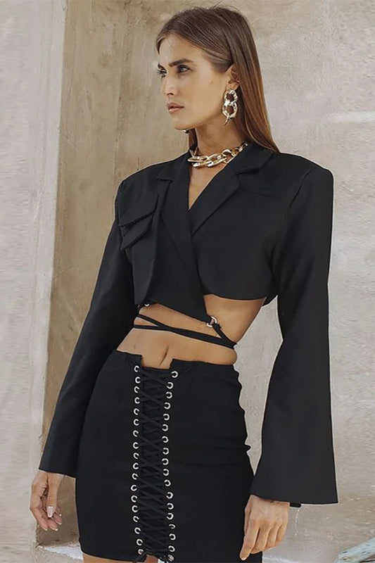 Double Layer Slim Pocket Blazer