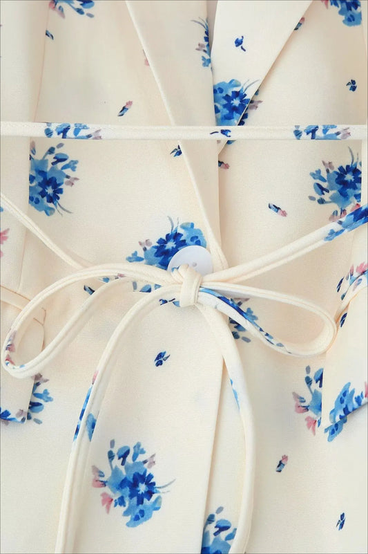 Fashion Long Sleeve Button Lace-up Blazer