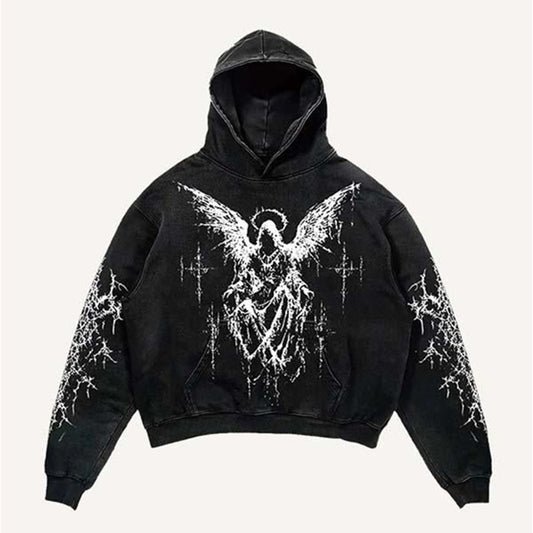 Graphic Print Oversized Hoodie