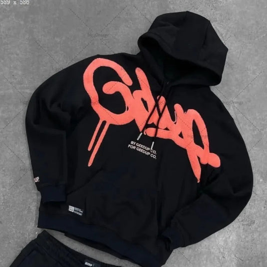 Embroidered Retro Oversized Hoodie