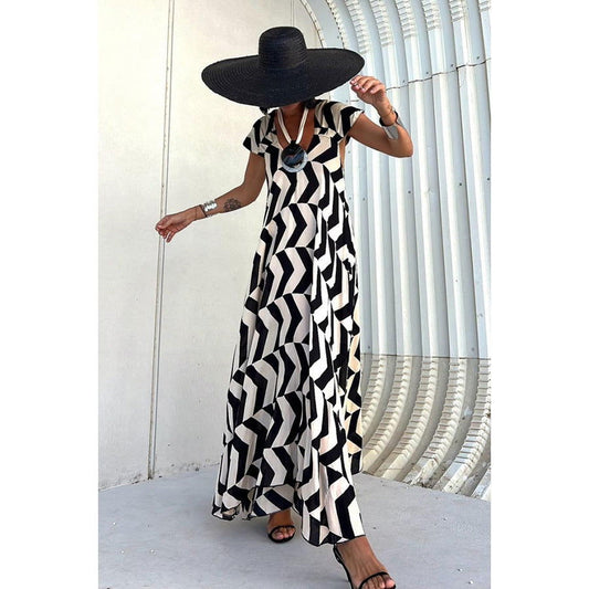 Casual Dress Holiday Loose Big Hem Dress for