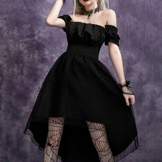 Mesh Tailcoat Midi Dress