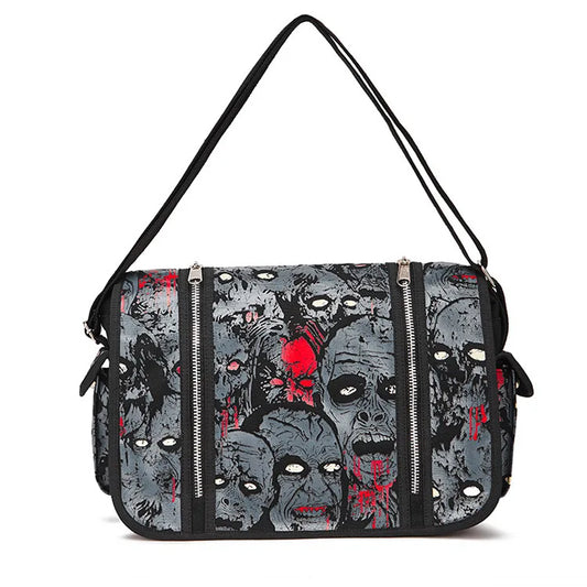 Large Gothic Zombie Ghost Canvas Luminous Waterproof Halloween Shoulder Bag