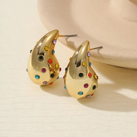 Luxury Brand Crystal Stainless Steel Exquisite Gift Earring