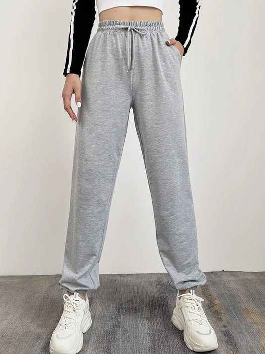 New Gray Women Sweatpants Baggy Autumn Oversize Winter Joggers Casual Bottom