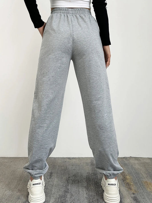 New Gray Women Sweatpants Baggy Autumn Oversize Winter Joggers Casual Bottom