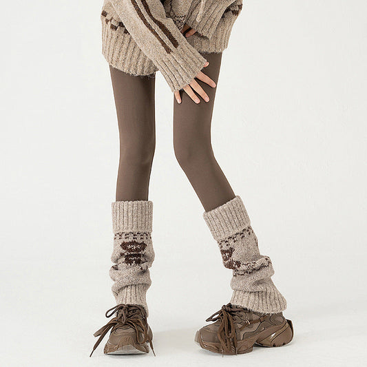 Wool Chunky Slouchy Sexy Red Christmas Leg Warmers