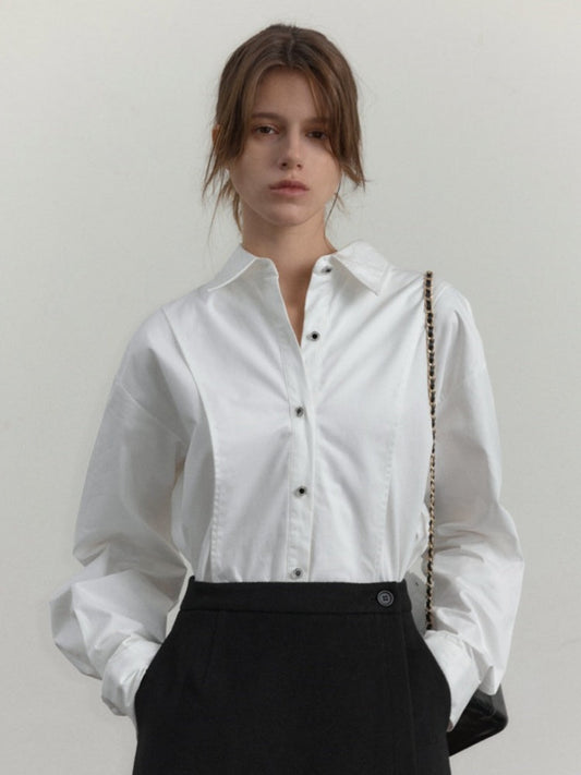 French-Inspired Cotton Cardigan Shirt