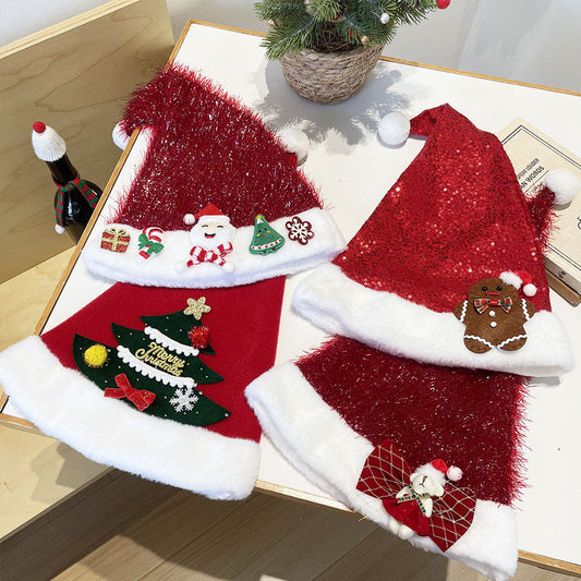 Plush Snowman Santa Soft Knit Christmas Hat