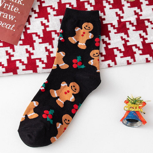 Cartoon Christmas Thick Warm Cute Crew Christmas Socks