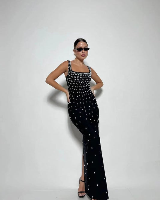 Slim Rhinestone Bandage Dress Luxury Party Bandage Dress