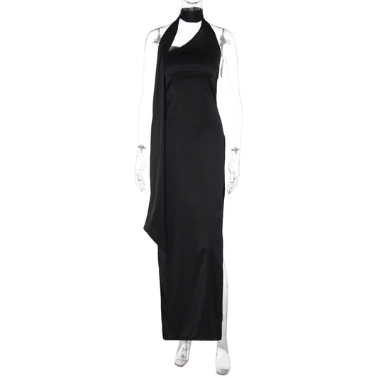 Fashionable Elegant Backless Slit Dress