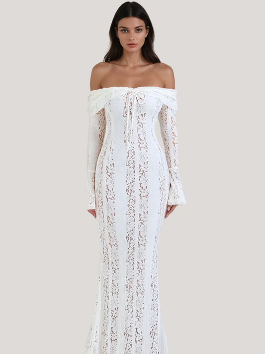 Lana | Off-Shoulder Lace Maxi Dress