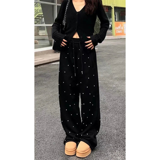 Dark Gothic Spot Denim Trouser Black / S