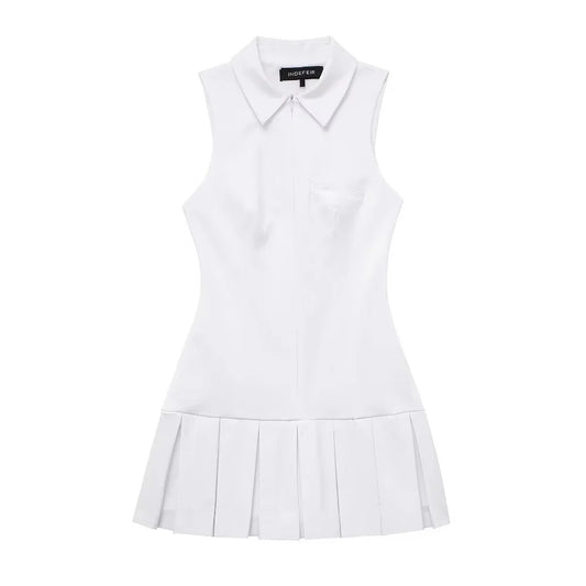 Women's Box Pleated Casual Short Dress