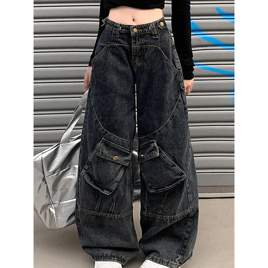 Obscure Azure Gothic Bulky Cargo Pant Dark Blue / S
