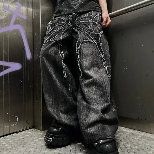 Dark Vintage Cleaning Trousers Black Grey / S
