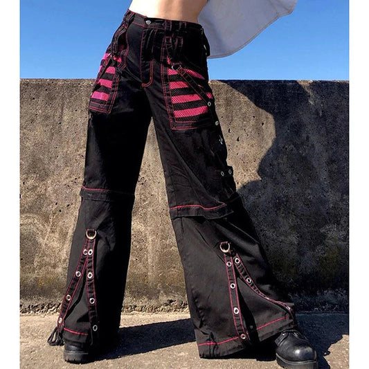 Dark Chain Wrap Wide Leg Trouser Black / S