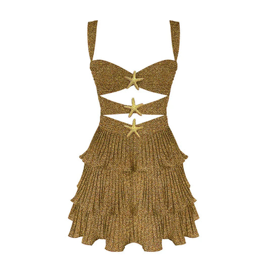 Cover Up Skirt Geometry Printed Two-Piece Beach Dress