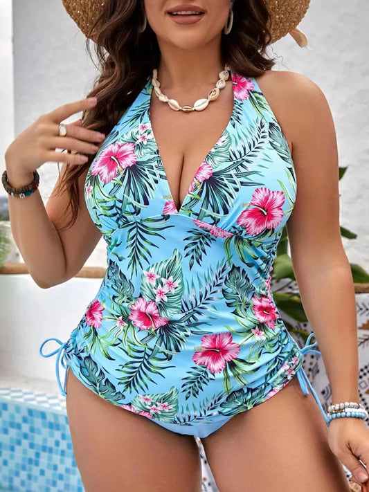 FashionSierra - 2024 Sexy Monokini Alluring Print Plus Size Swimsuits