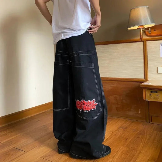 Y2K Mysterious Wing Graphic Pant black1 / S