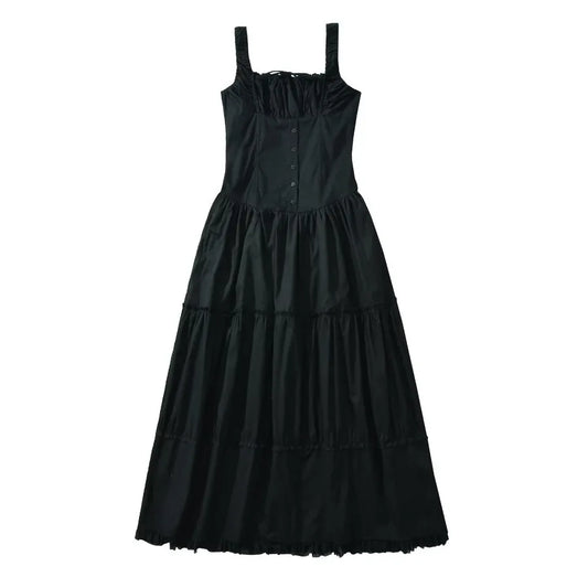 FashionSierra-Vintage Cotton Strap Women Casual Sexy Sleeveless High Waist Long Maxi Summer Beach Vestidos Boho Dress