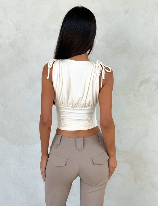 HALONA TOP - CREAM