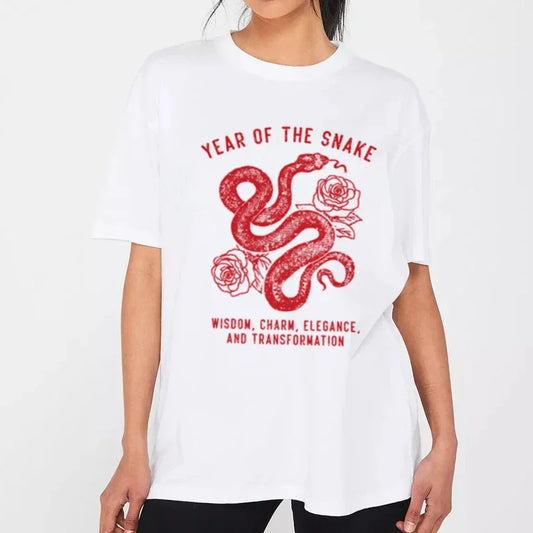 Year of the Snake Lunar New T-shirt WHITE / S t-shirt-250223