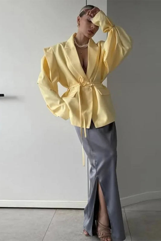 Elegant Turn-down Collar Blazer