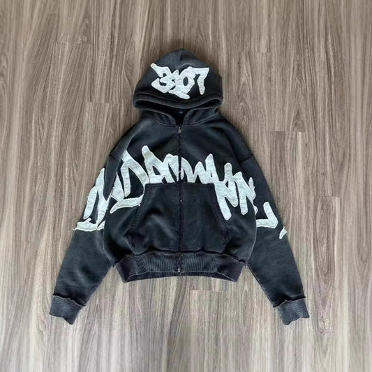 Gothic Y2K Zipper Hoodie