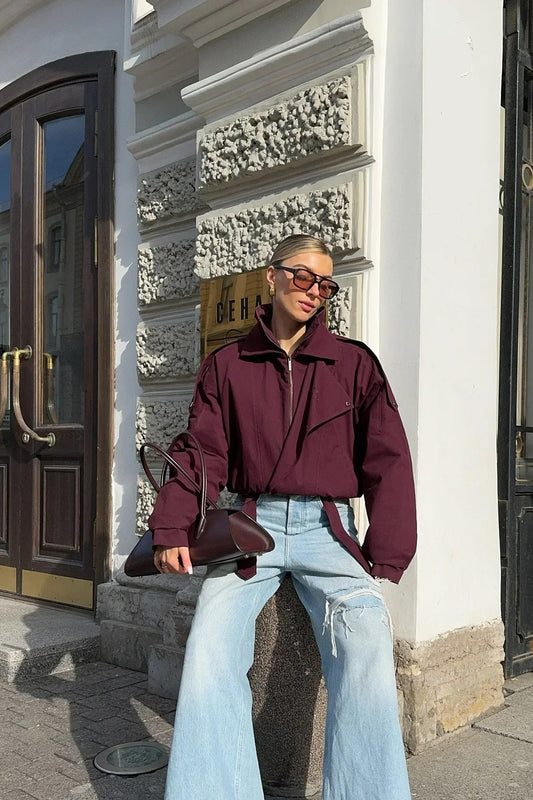 Buttoned Short Street Jacket