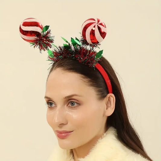 Christmas Ball Antler Bell Star Tree Festive Hair Accessory