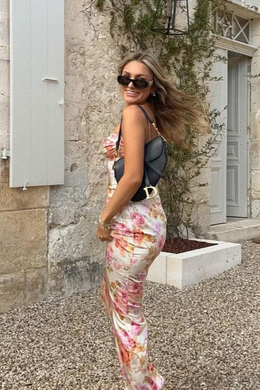 Spaghetti Strap Floral Dress