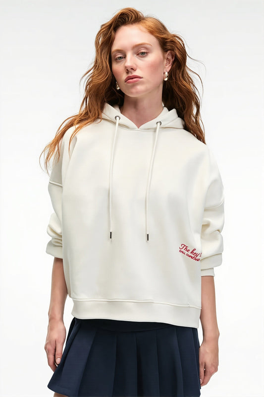 Heart Lock Graphic Oversized Pullover Hoodie