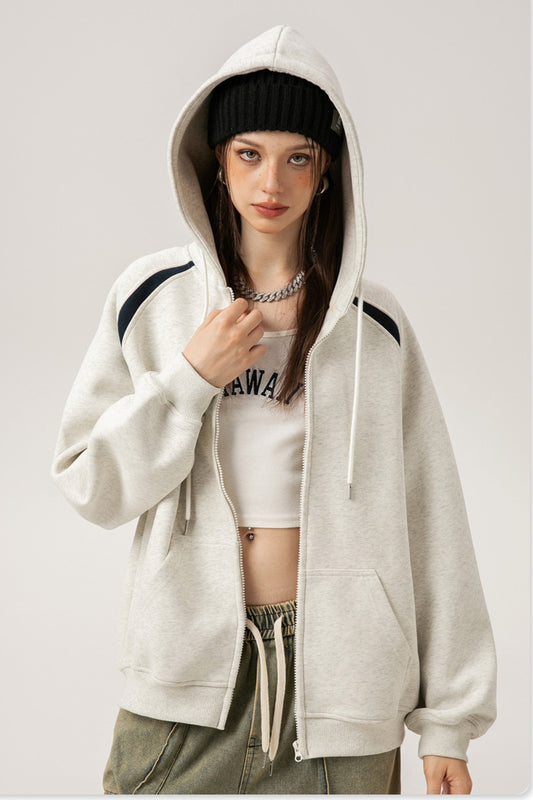 Patchwork Oversized Y2K Hoodie