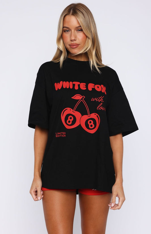 With Love In The Moment Oversized Tee Black