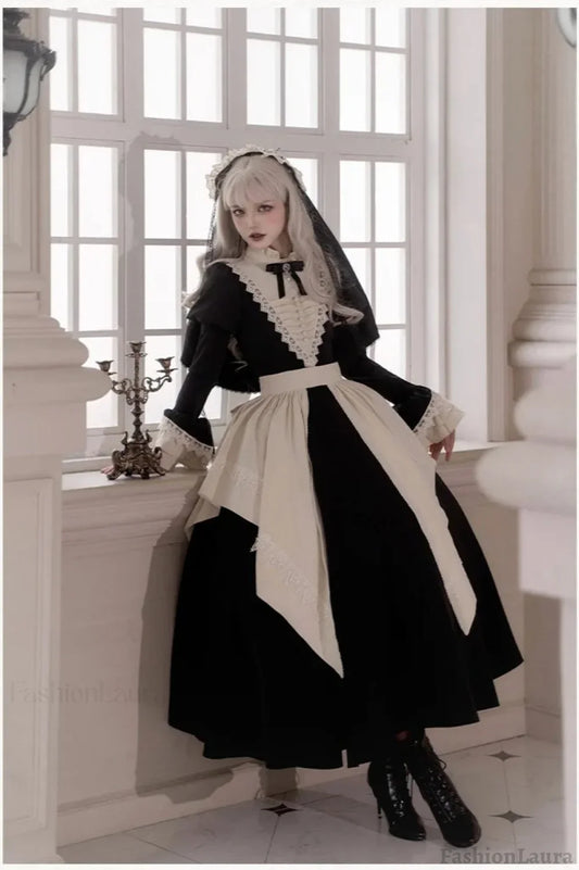 Gothic Nun Lolita Dress Costume Black / S Halloween costumes