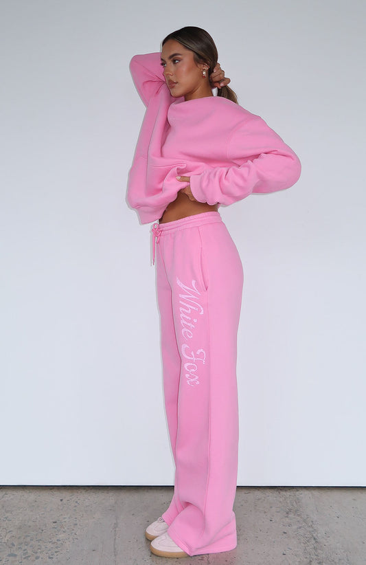 The Good Life Wide Leg Sweatpants Pink