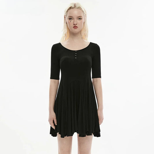 Women's Round Neck Rivets  Knitted Simple Dress