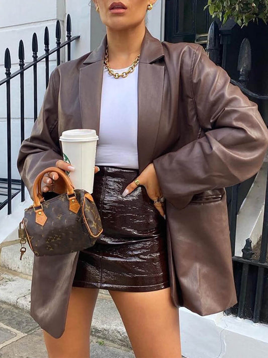 Chocolate Oversized Blazer
